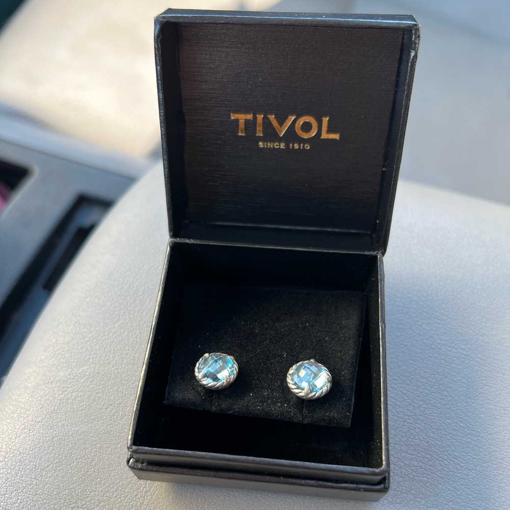 David Yurman Châtelaine® Earrings with Blue Topaz